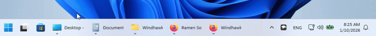 Windhawk mod: Taskbar reorder within/between groups - Ramen Software